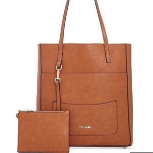 NWT Steve Madden Bkimny cognac tote